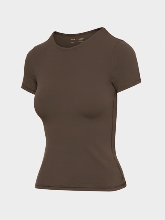 Aritzia Tops - Aritzia Essential Butter Top Mocha Brown